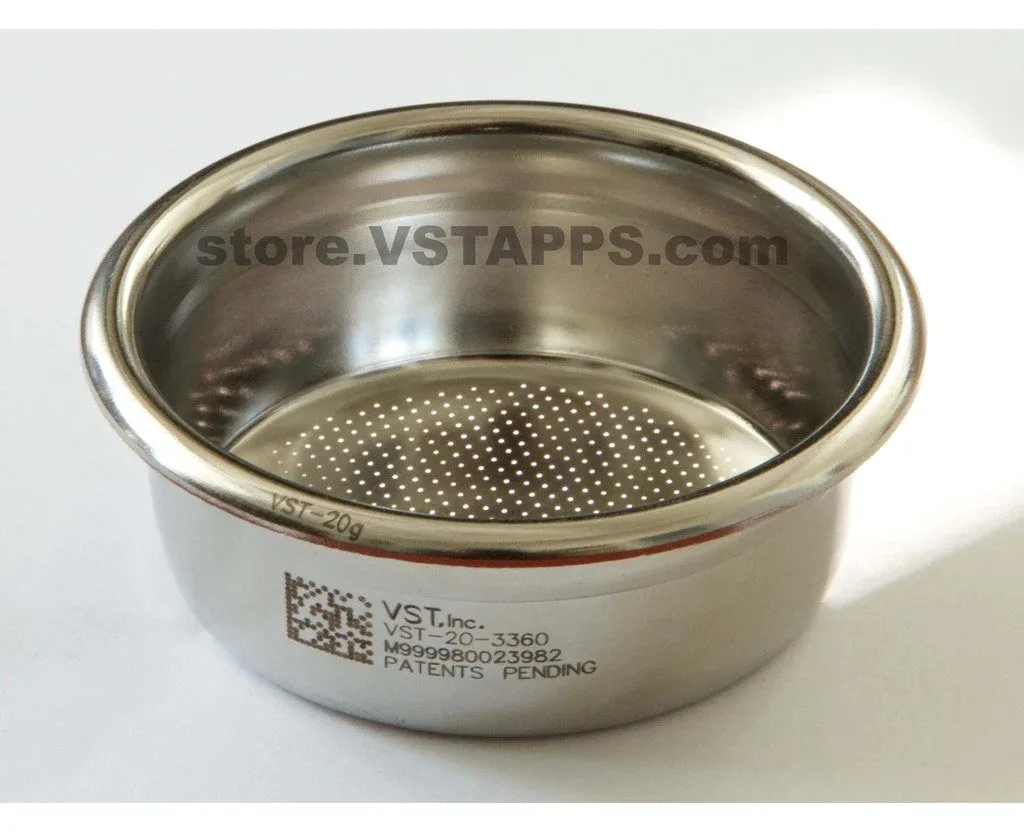 VST Precision Filter Baskets in 25, 22, 20, 18, and 15 capacities